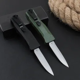 Mini taktik otomatik bıçak bm 4850 taş yıkanmış bıçak açık kamp avı cep bıçakları edc aracı