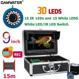 Finders Gamwater 9 -calowy DVR Podwodny zima kamera rybacka FIZE RYSKI IP68 WODNOODOWY 30PCS LED LED LED DO ICE/SEA/River Rybelght