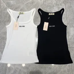 Luxus-Designer-T-Shirts für Damen, Sommer-Tops, bauchfrei, sexy, schulterfrei, schwarzes Tank-Top, lässig, ärmellos, rückenfrei, Top-Shirts, einfarbige Weste