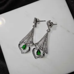 Dangle Earrings Diwenfu Real 925 Silver Sterling Diamond Jewelry Drop for Women Classic Aros Mujer Oreja Cross Orecchini Girls