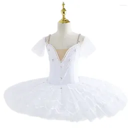 Palco desgaste 2024 adulto crianças profissional balé tutu flor meninas bailarina vestido roupas de festa criança cisne lago dança traje para mulheres