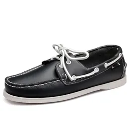 HBP Dres حذاء جلدي الرجال نصف حذاء أسود مسطح مصنوع يدويًا يدويًا نمطًا مريحًا