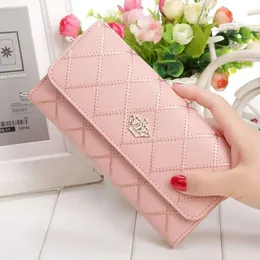 Nova carteira feminina grande capacidade bolsa de embreagem saco do telefone móvel estudante moeda bolsa moda longa bolsa feminina saco de cartão