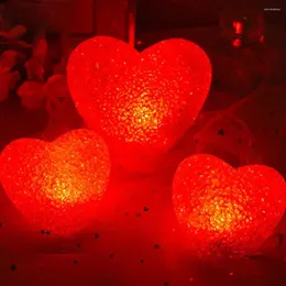 Night Lights Love Heart Lamp Creative Shape Flicker Free Battery-operated Decorative 3D Party Light Indoor Home Supply