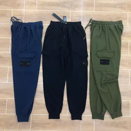 Calças masculinas joggers calças homens mulheres calças esportes luxo designers sweatpants cordão corredores homens algodão macio bússola crachá roupas de casal