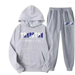 2024 magliette da uomo di marca TRAPSTAR stampato abbigliamento sportivo da uomo 15 colori caldi due pezzi set allentato felpa con cappuccio pantaloni da jogging classico 888vvv