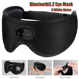 Kulaklık/Kulaklık Uyku Kulaklıkları Kablosuz 3D Göz Maskesi Bluetooth5.2 Mikrofonlu Nefes Bitiren Kulaklık 8 Yan Uyuyan Seyahat Çağrı için Beyaz Gürültü