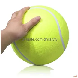 Tennisbollar 8in Dog Ball NT Pet Toy Chew Signature Jumbo barnleksaker för dina älskade valparhundar 240124 Drop Delivery Sports Outdoo Dhdzs