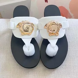 Designer sandália homem mulher luxo slide plana fundo grosso flip flop bordar impressão geléia borracha couro chinelo 35 45 com caixa saco de poeira mulheres flip flops