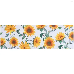 Curtain Pastoral Style Sunflower Kitchen Valance Room Decoration Half Window Printing Rustic Curtains Small Pongee