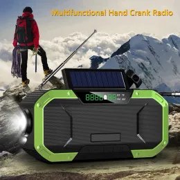Radio Multifunctional Portable Ipx5 Waterproof Radio Hand Crank Solar Crank Dynamo Powered Am/fm Weather Radio & 5000 Mah Power Bank