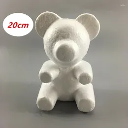 Flores decorativas 6 peças 20cm molde de urso de espuma fofo diy poliestireno isopor presente de aniversário de casamento para namorada esposa decoração de dia dos namorados