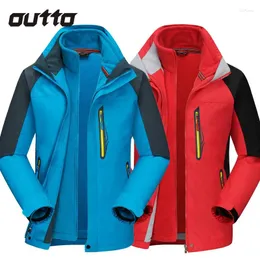 Hunting Jackets Three In One Waterproof Charge Jacket Men Women Detachable Windproof Warm Hooded Coat Outdoor Hiking Camping Climbing