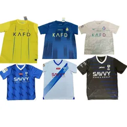 23/24 NEYMAR JR Al Nasser FC Ronaldo Maglia da calcio da uomo Al Hilal Saudita Uniforme CR7 Felpa da calcio MANE Fan Edition Jersey 2023 SERGEJ Arabia Saudita