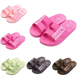 Style46 män kvinnor tofflor sommar glider sandaler sommar svartrosa kaffe grön blå kust badrum män antiskid toffel sandal storlek 36-45