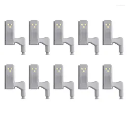 Nocne światła 10pcs Universal Cabinet Wardrobe zawias LED czujnik baterii 12 V dla salonu kuchennego sypialni