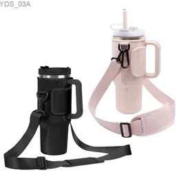 Other Drinkware Water Bottle Carrier Bag Portable 40OZ Bottle Bag Cup Cover Neoprene with Adjustable Shoulder Strap for Camping Hiking YQ240221