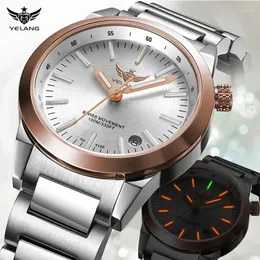 Relógios de pulso Yelang Mulheres H3 T100 Gás Auto Luminoso Relogio Feminino Relógio Luxo CH515 À Prova D 'Água 100m Montre Femmes Quartz Wrist V1010S