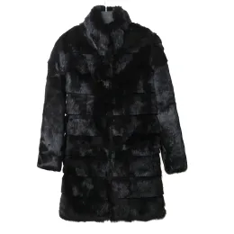 Fur Winter Keep Warm Long Customize Big Size Parka Real Fur Jacket Women Coat Natural Fur Rabbit Fur Long Coat wsr653