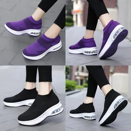 High Quality Fashion Men Women Cushion Running Shoes Breathable Designer Black Blue Grey Sneakers Trainers Sport Size 39-45 W-002