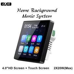 Högtalare Bluetooth Wall Amplifier Smart Home Audio Mini Touch Screen 2*20W Stereo Sound Music Panel PA System Högtalar Takhögtalare