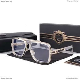 2022 Men Vintage Pilot Solglasögon Square Women's Sun Glasses Fashion Designer Shades Luxury Golden Fram Solglasögon UV400 Gradient LXN-EVO DITA 610