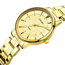 2020 Longbo Quartz Watch Zatrudnienia Kobiety mężczyźni Para analogowe zegarki skórzane zegarek na rękę Modne zegarki Gold 1 PCS 802269O