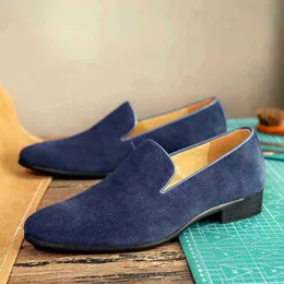 Dres Schuh High Heels Qualität Männer Dressing Freizeitschuh Wildleder Loafer Blau Weiche Freizeit Männliche Formale Frauen Schuhe 220723