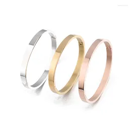 Bangle 5PC/Lot Simple Blank Stainless Steel For Women Girls Bracelet Fashion Jewelry Accessory