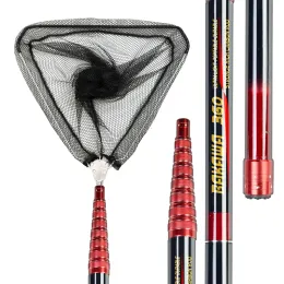 Akcesoria Josby Fishing Net Telescoping Składany lądowanie Lekki biegunki z włókna węglowego Karp Składanie ręki morze Dip Net 3M/4M/2,1M Sprzęt