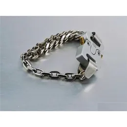 BANGLE 11 جودة عالية سوار Alyx الرجال النساء مختلط سلسلة الارتباط المعدنية 1017 9SM أساور الفولاذ الفولاذ