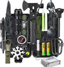 Gifts for Men Dad Husband Fathers, Camping Survival Gear and Equipment Kit 32 in 1, Cool Gadgets Christmas Birthday Gift Ideas for Him Boyfriend