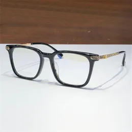 새로운 패션 디자인 클래식 스퀘어 광학 안경 8263 아세테이트 판자 프레임 티타늄 용 패턴 사원 레트로 간단한 스타일 투명 안경