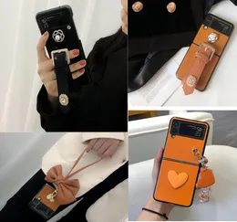 DIY Moda Lüks Bilek Bandı Çiçek Bilek Samsung Galaxy Z Flip 4G için 5G Flip3 Galaxy Z Flip 37350754