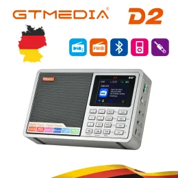 Radio GTmedia D2 DAB+/TF/AUX Mini Digital Radio Handheld Digital FM USB TF Card Radio Clock/Alarm/Sleep Timer with time 18650 Battery