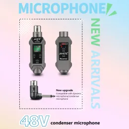 Mikrofonlar Dinamik Mikrofon Audio Mixer PA Sistemi için Kablosuz XLR Verici ve Alıcı Şarj Edilebilir Kablosuz XLR Verici