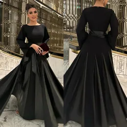 Vestidos de festa simples de alta qualidade jóia a linha anke comprimento baile formal ocasião vestido bowknot cetim vestidos de graduaciones mujer