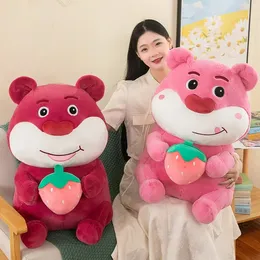 Wholesale cute pinkred Bear plush toy children's game Playmate Holiday gift dolls machine prizes