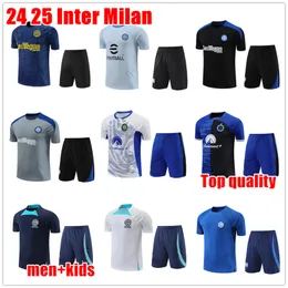 23 24 25 Inter Tracksuit Football Jersey LUKAKU MILANS Training Suit 2024 MILANO camiseta DE FOOT Men's Football Shirt Sleeves Sports Shirt Sports Shirt Training Set