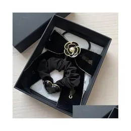 Elastici per capelli Stile coreano francese Grande cuore Scrunchie Ragazza Dolce Testa Corda Alta fascia elastica Accessori con confezione regalo Drop De Dhale