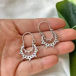 Dangle Earrings Delicate Hollow Out Metal Hoop Handmade Jewelry Color u shapedフック女性2024