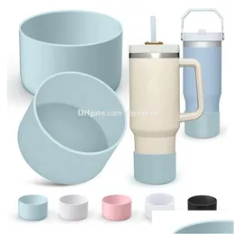 Tumblers 12-40Oz Cup Bottom Protective Sleeve Er For Mug Cups Accessories Sile Bumper Boot Tumbler Drop Delivery Home Garden Kitchen Dh3Y4