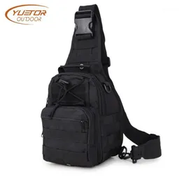 Yuetor bolsa de ombro tática 600d, à prova d'água, ombro único, acampamento, viagem, caminhada, mochila para homens1261k