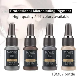 Tattoo Inks TANGSE 18ml//Bottle Semi-permanent Makeup Microblading Pigment Ink PMU Machine For Eyeliner Eyebrows Professional Supplie