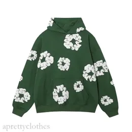 Denim teaes blommor full tryckt byxor överdimensionerade streetwear rak casual demin tårar män och kvinnliga byxor teers penter hoodie sweatpants kostym träning 792