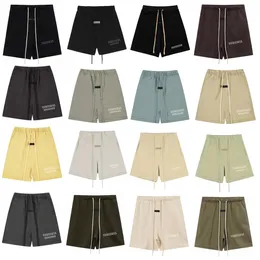 Essentialshort мужские шорты дизайнерские шорты для мужчин спортивная короткая хлопковая свободная одежда свободного кроя угольно-черный цвет с боковыми карманами на шнурке короткие дышащие брюки XL