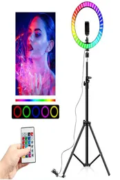 10 inch RGB Video Light Dimmable LED Selfie Soft USB with Phone Holder tripod stand for Makeup Youtube1772723
