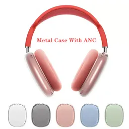Metallgehäuse mit ANC für Airpods Max Bluetooth-Ohrhörer, Kopfhörer-Zubehör, transparentes TPU, solides Silikon, wasserdicht, Schutzhülle für AirPod Maxs
