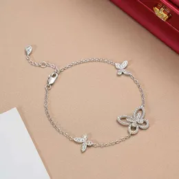 Graf v GoldメッキMijin Phantom Butterfly for Women's Fashion Versatile Light High Grade Hollow Out Diamond Bracelet