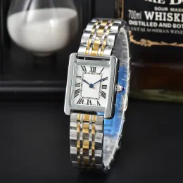 Lüks Watch Womens Tank Watch Seare Saatler Tasarımcı Kuvars Hareket Paslanmaz Çelik Bilezik Sapphire Cam Su Geçirmez Kol saatleri #4798